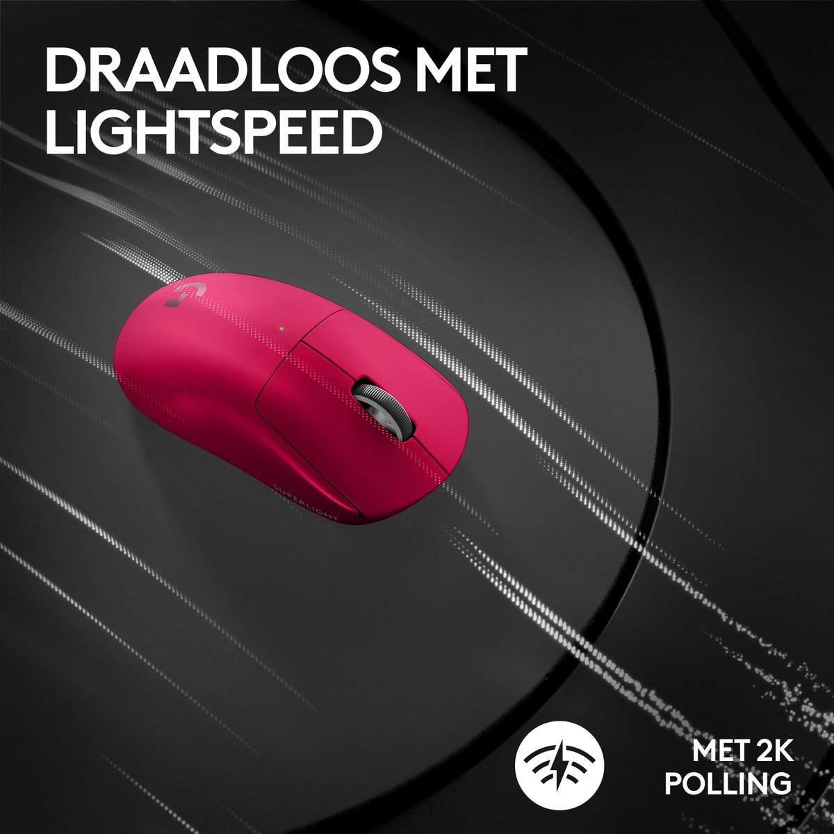 Logitech G Pro X Superlight 2 - Draadloze Gaming Muis - Magenta thumbnail 3