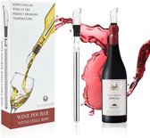 Wijnkoeler Stick - Roestvrijstalen Wijnschenker En Koelstaaf - Wijnfles Koeler Staaf Met Beluchtingsschenker