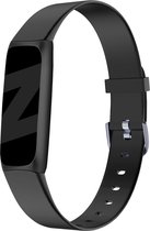 Bandz siliconen band 'Classic' geschikt voor Fitbit Luxe - Hoogwaardig siliconen materiaal smartwatchbandje - Ideaal silicone smartwatchbandje voor tijdens het sporten - zwart siliconen bandje - maat S