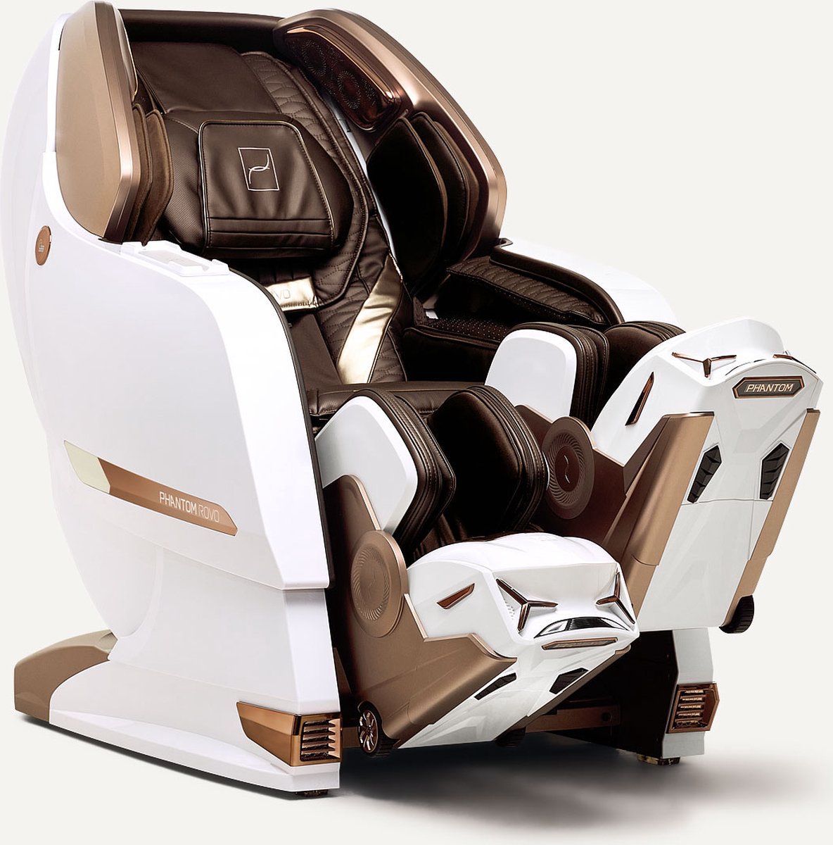 Bodyfriend Phantom Rovo Massagestoel Wit-Bruin-Goud