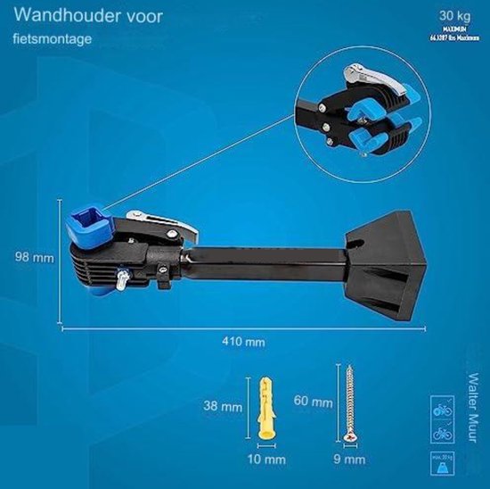 Fietsenrek Tony | Metalen rooster | Outdoor | Met 3 dubbele haken voor