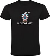 Ik spoor niet Kindershirt - trein - grappig - shirt