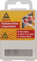 Deltafix Radiatorfolie magneten 20x - nikkel - hittebestendig - 10 x 3 x 2 mm