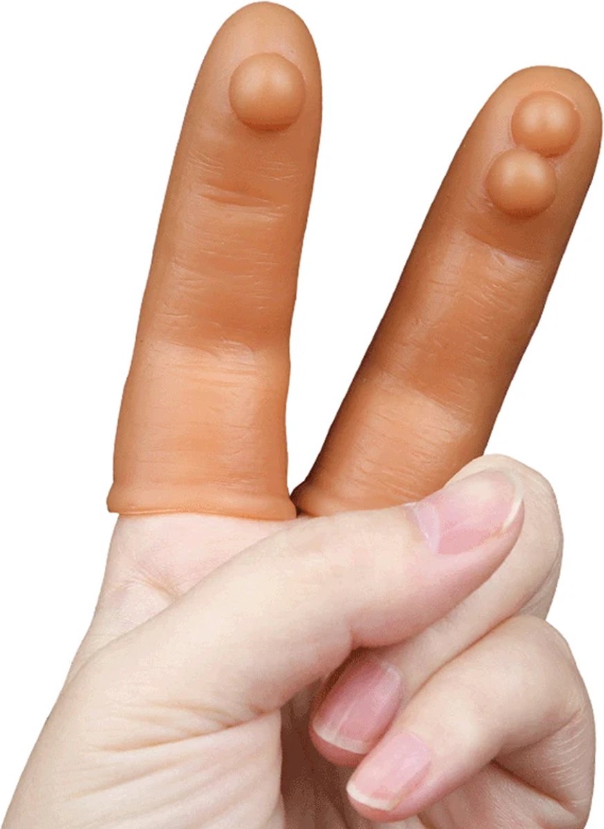 Goedkoopste Vinger condoom extra stimulatie - Set van 2 - Vinger vibrator - One size - Clitoris stimulans - Anale stimulatie