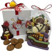 Cadeaubox Liefs van Sint | chocoladecadeau Sinterklaas , 150 gram Sinterklaas chocolade en 50 gram kruidnoten, 5 december, schoenkado