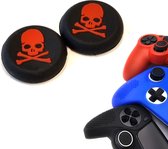 Gadgetpoint | Gaming Thumbgrips | Performance Antislip Thumbsticks | Joystick Cap Thumb Grips | Accessoires geschikt voor Playstation PS4 PS5 & Xbox & Nintendo Pro Controller | Skelet - Zwart met Rood