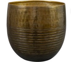 Ter Steege - Metaal Bloempot - Brons - D13 x H15 cm - Opening 10,5 cm