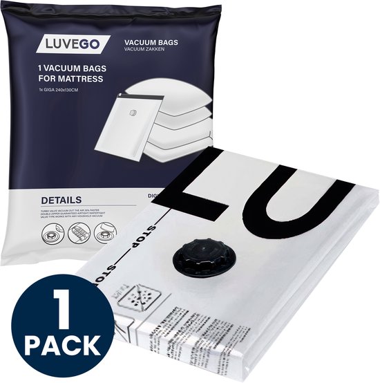 Luvego Sac sous vide pour matelas - 1 XXL Sac de rangement sous