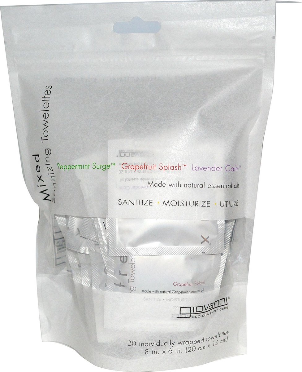 Giovanni Cosmetics - Mixed Organic Towelettes 20 ml