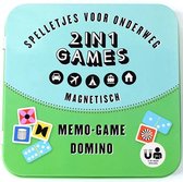 Magneet spelletjes voor onderweg 2 in 1 - Memo game en domino