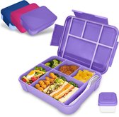 Broodtrommel voor kinderen met vakken, Bento Box voor kinderen, lekvrije lunchbox voor meisjes en jongens, snackbox, perfect voor school, kleuterschool en uitstapjes
