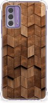 Stevig Telefoonhoesje geschikt voor Nokia G42 Wooden Cubes