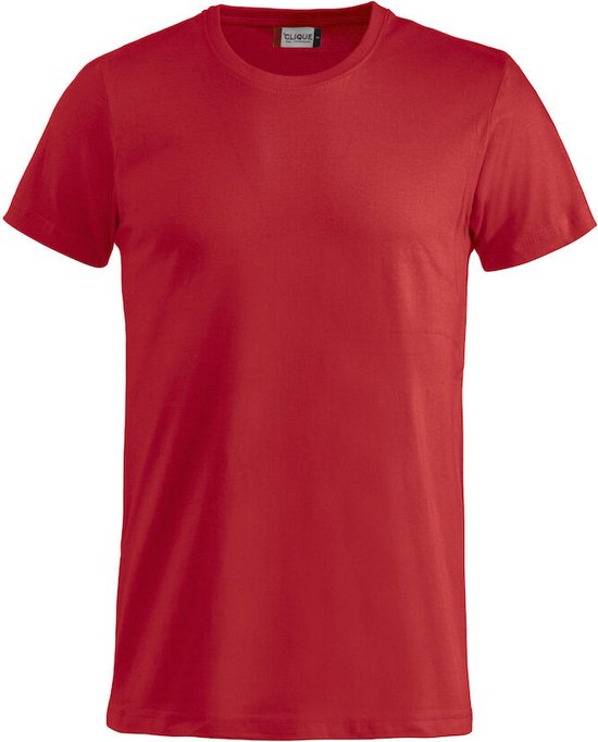 Clique 2 Pack Basic Fashion-T Modieus T-shirt kleur Rood maat XL