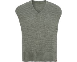 Knit Factory Luna Knit Spencer - Ladies Slipover - Pull sans manches tricoté - Urban Green - 40/42