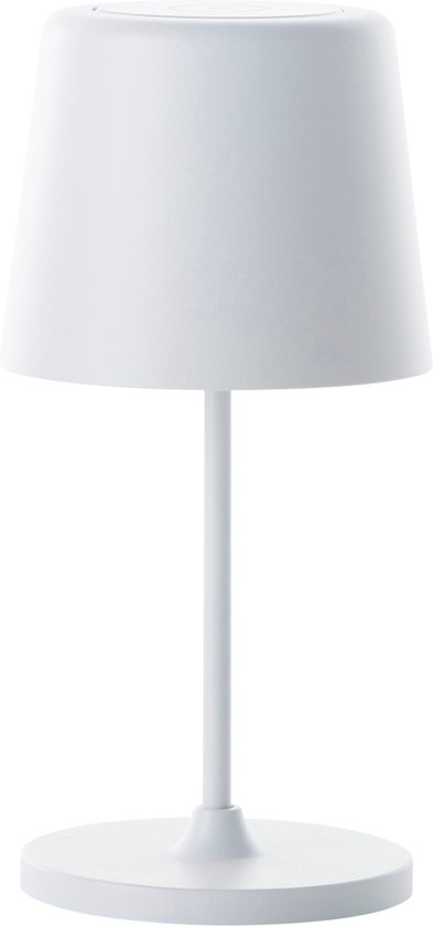 Brilliant lamp Kaami LED lampe de table d'extérieur 37cm blanc mat métal/bois blanc 2 W LED intégrée