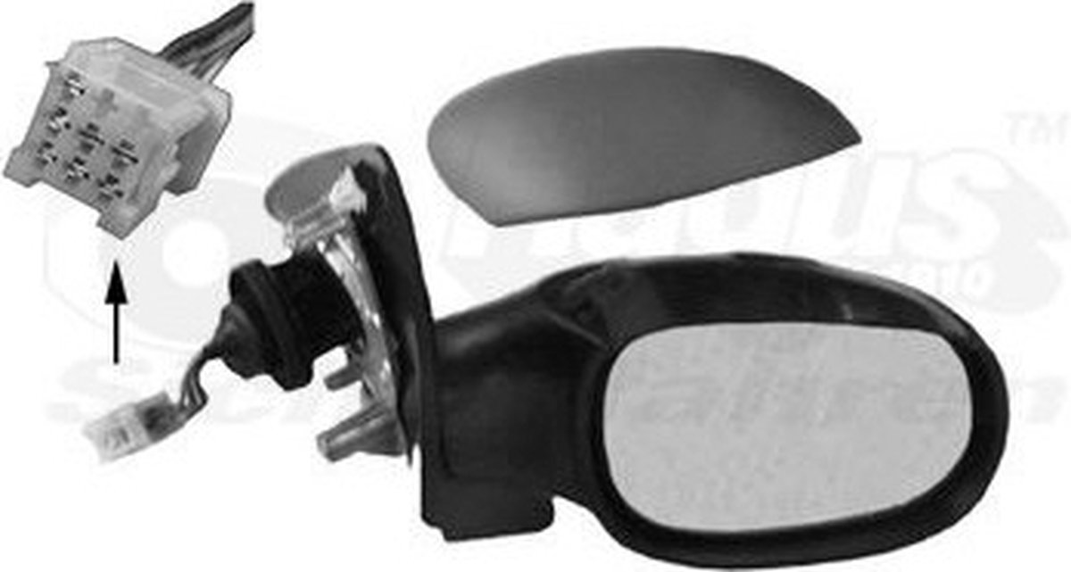 VanWezel 4028808 - Rétroviseur éléctrique complet droit pour Peugeot 206 jusque 02/2009