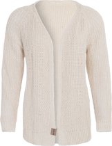 Daisy Short Knitted Women's Cardigan - Cardigan printemps-été - Cardigan femme composé à 80% de coton recyclé - Beige - 40/42
