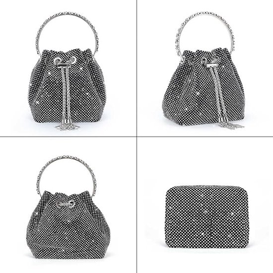 CORIOS Vrouwen Pailletten Clutch Bag Glitter Avondtas Glanzende Handtas met Afneembare Ketting Bruids Bruiloft Portemonnee Sparkly Schoudertas Elegante Cocktailparty Bruiloft Prom Crossbody Tas