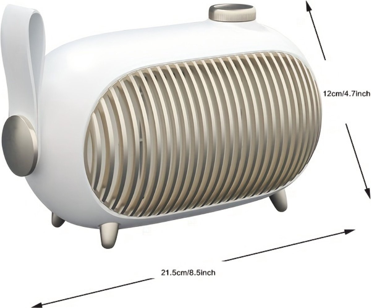 Elektrische Kachel - Haard - Heater - Mini Kachel - Draagbaar - Infrarood Verwarmingspaneel - Blauw – foto 2