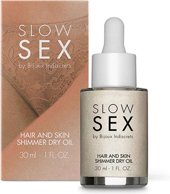 Bijoux Indiscrets Slow Sex - Haar & Huid Shimmer Dry Olie - 30 ml