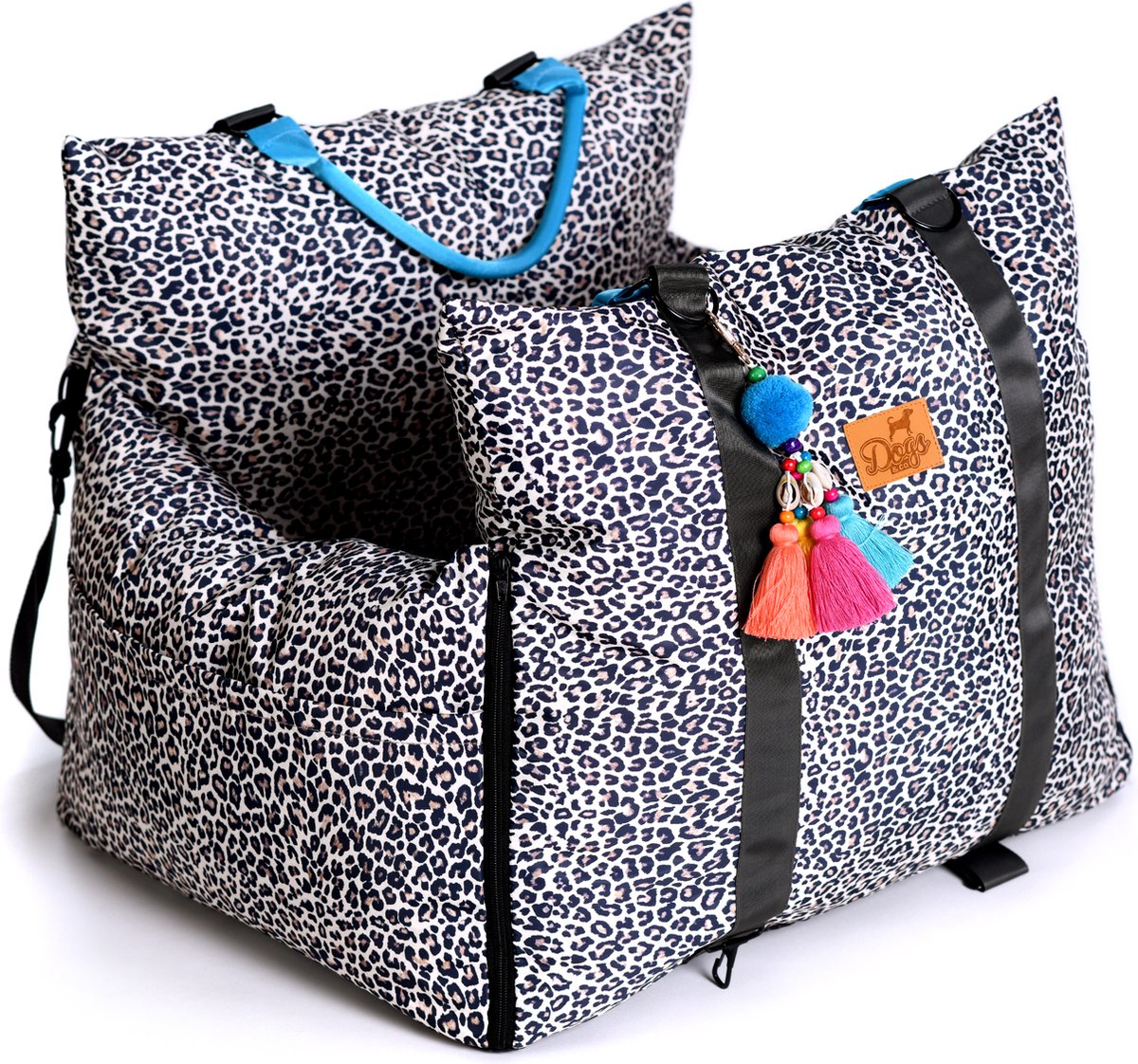 Dogs&Co Luxe Honden autostoel Royal+ Ibiza Leopard Waterproof