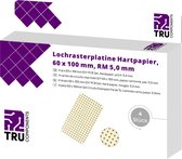 TRU COMPONENTS T1906SA036 Printplaat Hardpapier (l x b) 100 mm x 60 mm 35 µm Rastermaat 5 mm Inhoud 4 stuk(s)