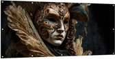 Tuinposter – Masker - Carnaval - Kleuren - Gezicht - 200x100 cm Foto op Tuinposter (wanddecoratie voor buiten en binnen)
