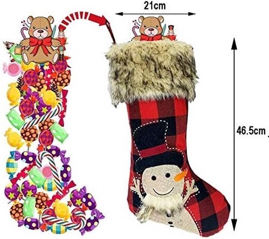 Kerstsok voor kinderen, set van 8 kleine jute kerstsokken, kerstsokken voor de open