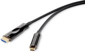 Renkforce RF-4531596 USB-C-displaykabel USB-C / HDMI Adapterkabel USB-C stekker, HDMI-A-stekker 30.00 m Zwart Rond
