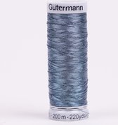 Gutermann metallic garen - grijs zilver - no 9495 - borduren - borduurgaren - kerst grijs zilver glans glitter - 200m