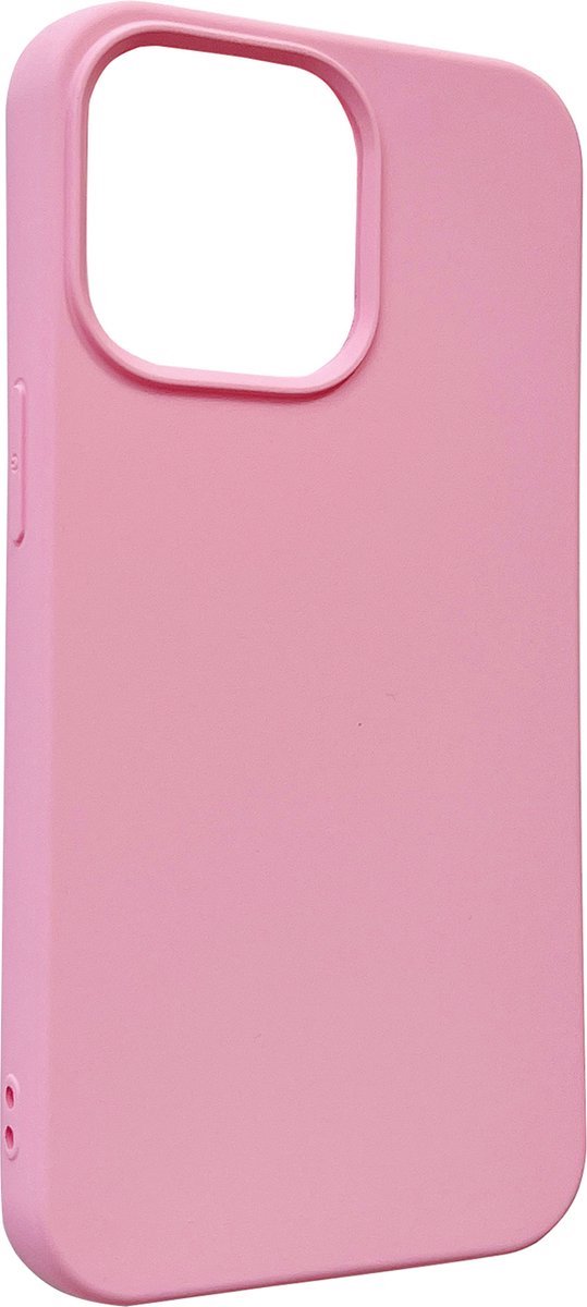 Siliconen Hoesje Geschikt voor iPhone 13 Pro - TPU/Siliconen Back Cover Roze