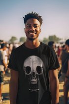 T-shirt voor heren | Skeleton head | Zwart | Maat S