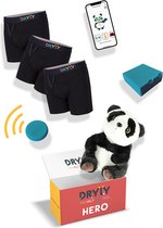 Dryly Plaswekker tegen Bedplassen voor Jongens - Zindelijkheidstraining incl. App - Zender met Trilfunctie - Hero Pakket - Maat 98-104