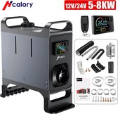 Hcalory HC-A02 Diesel Standkachel - 12V/24V 5-8KW - Bluetooth App Bediening - Grijs