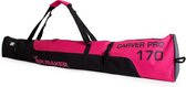BRUBAKER 'Carver Pro 2.0' Skibag voor één paar ski-en palen 170 cm of 190 cm Neon Fuchsia/Zwart