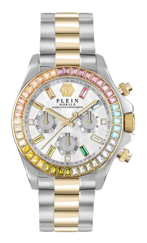 Philipp Plein - Dames Horloge Nobile Chronograph - Zilver