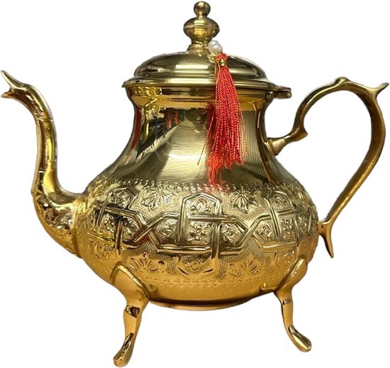 Berrad ( theepot) messing goud ( groot) | bol