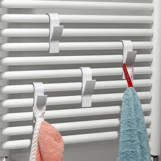 4x serviette / crochet de vêtements pour radiateur - crochet de Chauffage de Vêtements suspendu - crochets de radiateur de serviette - crochet de suspension