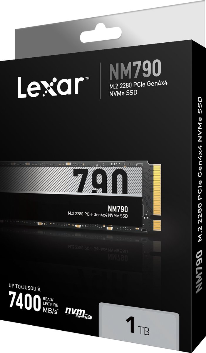 SSD M.2 Lexar NM790 - 4To, 7400 Mo/s –