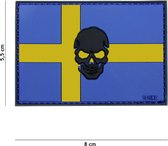 101 Inc Embleem 3D Pvc Vlag Zweden  Skull  17015