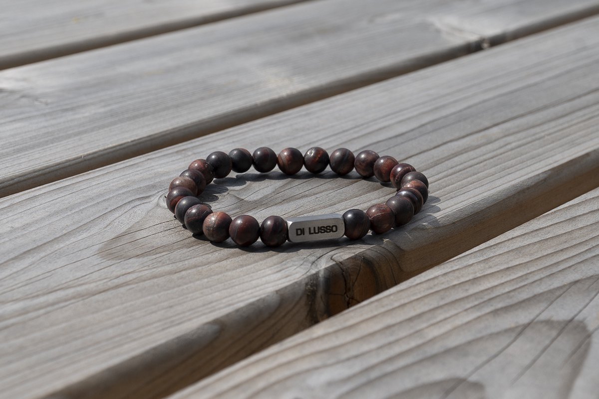 Di Lusso herenarmband Waiz kralenarmband tijgeroog