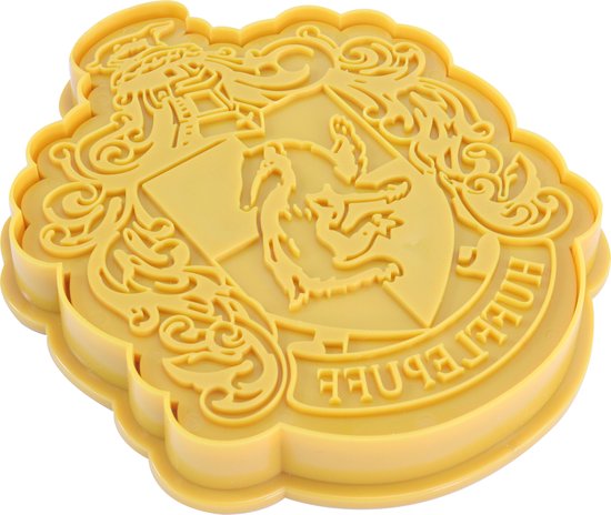 PME Harry Potter Cookie Cutter & Embosser - Hufflepuff Crest - Koekjes Uitsteekvorm met emboseer - Huffelpuf Huis