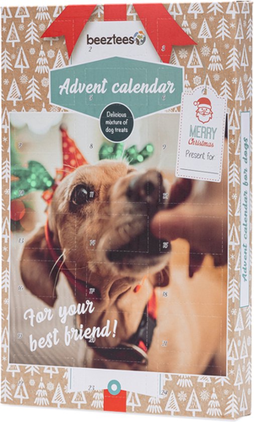 Kerst adventskalender met hondensnacks Woef