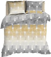 Romanette Brixen Dekbedovertrek - Tweepersoons - 200x200/220 cm - Beige/Grijs