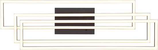 Reality Chizu Plafondlamp Mat Zwart Met Kleurveranderende LED En Afstandsbediening - 40,5cm