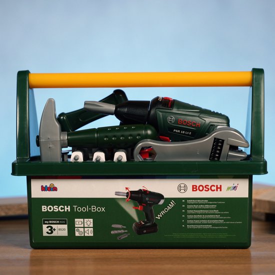 Klein Toys Bosch mini - speelgoed gereedschapskist - Inclusief boormachine - 3+ jaar