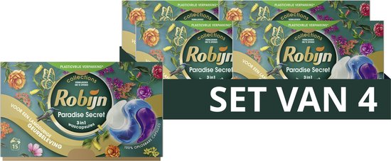 Robijn Collections 3-in-1 Wascapsules - Paradise Secret - 4 x 15 wasbeurten