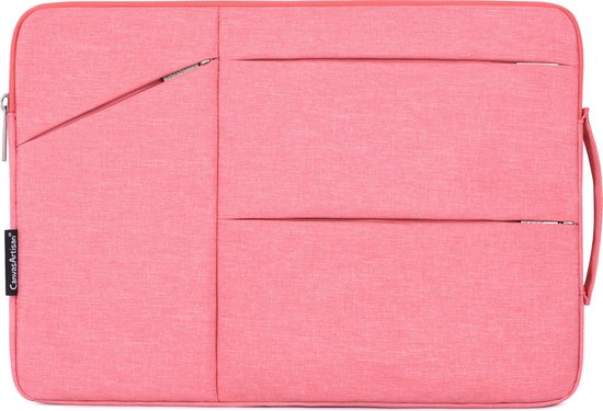 Housse pour ordinateur portable 14 pouces XV - Housse pour ordinateur portable avec poches Extra - Rose
