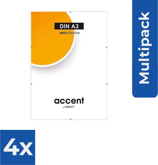Nielsen Clipframe 6830001 Anti-Reflex 30x40 cm - Fotolijst - Voordeelverpakking 4 stuks