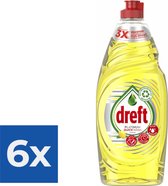 Dreft Platinum Quickwash Afwasmiddel Citroen 625 ml - Voordeelverpakking 6 stuks